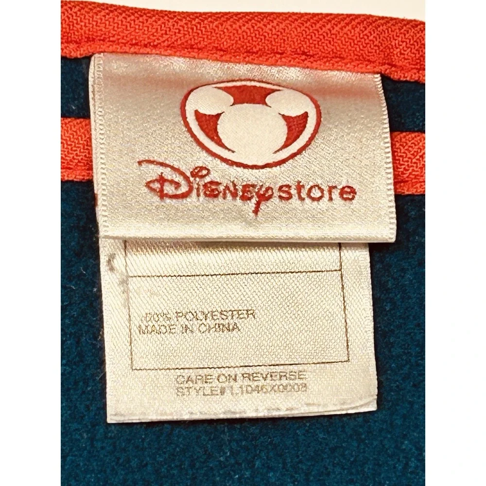 Vintage iDisney Store Winnie the Pooh Eeyore Piglet Blue Fleece Blanket 50x60